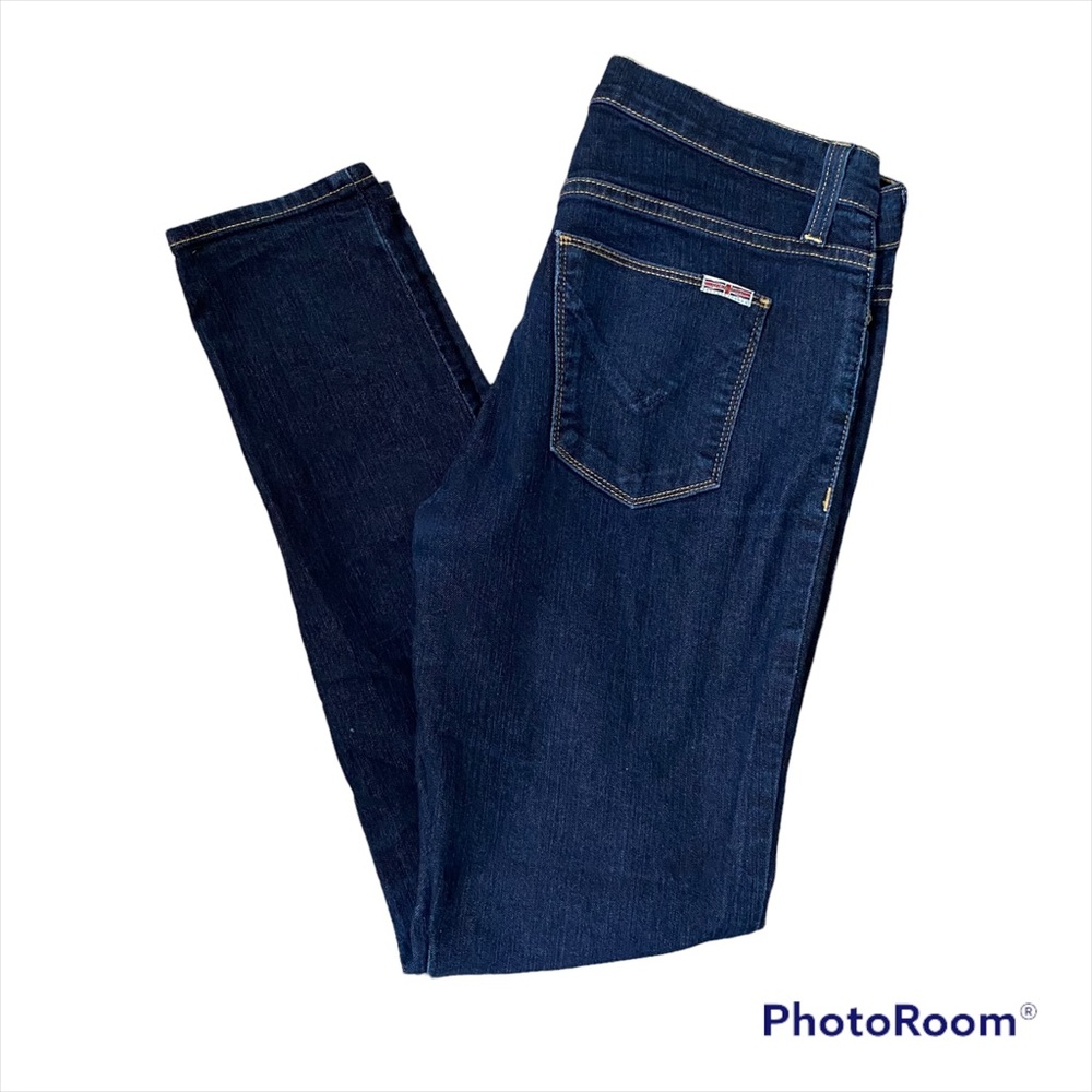 Hudson Nico Midrise Super Skinny Medium Dark Wash 28